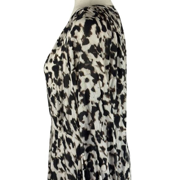 RAILS TYRA FAUX WRAP MIDI DRESS IN BLURRED CHEETAH NWT WOMEN'S SIZE LARGE - Picture 8 of 16